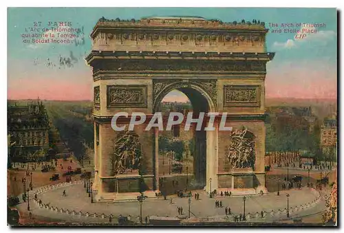 Ansichtskarte AK Paris l'Arc de Triomphe qui abrite la Tombe du Soldat Inconnu