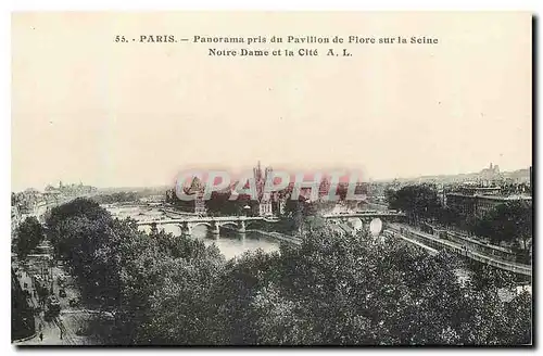 Ansichtskarte AK Paris Panorama pris du Pavillon de Flore sur la Seine Notre Dame et la Cite