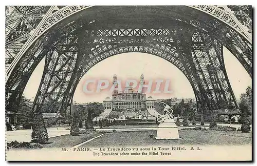 Ansichtskarte AK Paris le Trocadero vu sous la Tour Eiffel