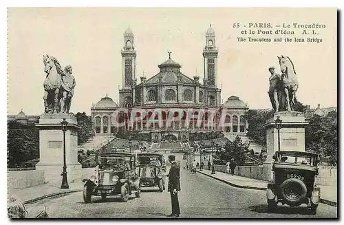 Ansichtskarte AK Paris le Trocadero et le Pont d'Iena Automobile