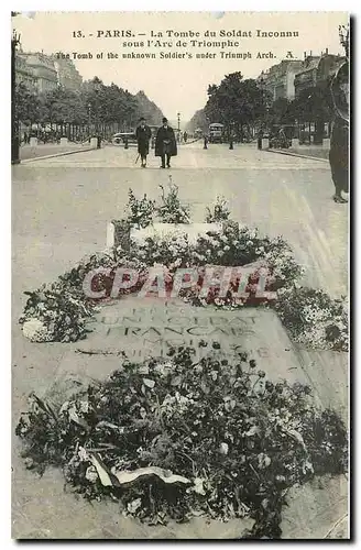 Ansichtskarte AK Paris la Tombe du Soldat Inconnu sous l'Arc de Triomphe