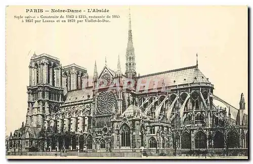 Cartes postales Paris Notre Dame l'Abside