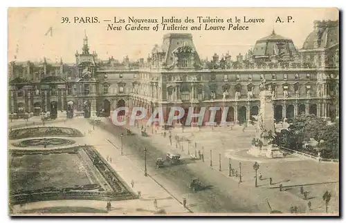 Ansichtskarte AK Paris Les Nouveaux Jardins des Tuileries et le Louvre