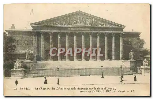 Ansichtskarte AK Paris la chambre des Deputes facade donnant sur le Quai d'Ursay construit de 1804 a 1807 par Poy