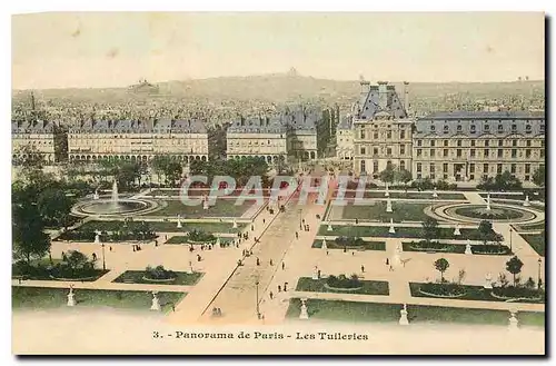 Ansichtskarte AK Panorama de Paris les tuileries