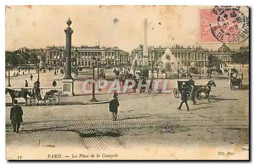 Cartes postales Paris la Place de la Concorde