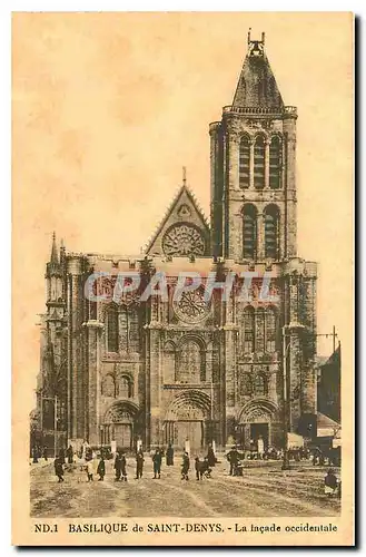 Cartes postales Basilique de Saint Denys la facade occidentale