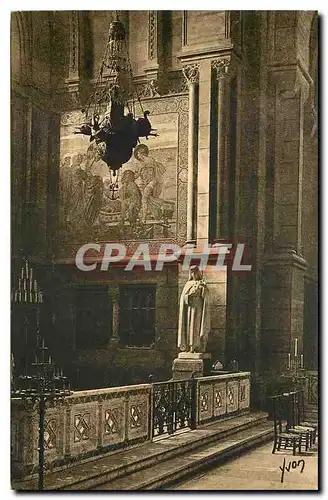 Cartes postales Paris en flanant Basilique du Sacre Coeur de Montmartre Chapelle de la Marine et Statue de Saint