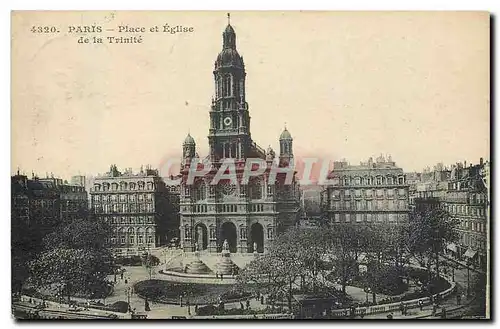 Ansichtskarte AK Paris Place et Eglise de la Trinite