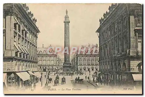 Cartes postales Paris la place Vendome