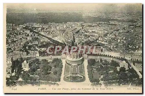 Ansichtskarte AK Paris vue sur Passy prise du Sommet de la Tour Eiffel