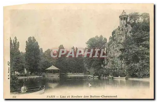 Ansichtskarte AK Paris Lac et Rocher des Buttes Chaumont