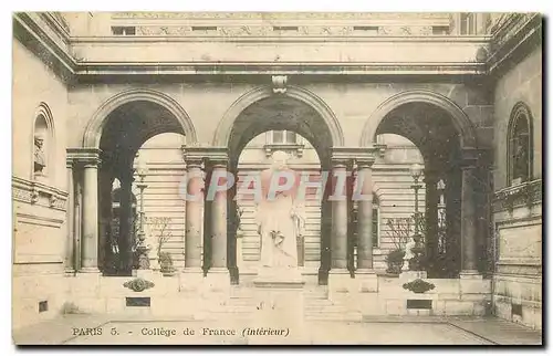 Cartes postales Paris College de France interieur