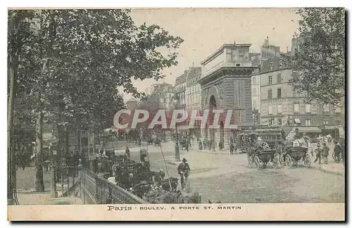 Ansichtskarte AK Paris Boulev et porte St Martin