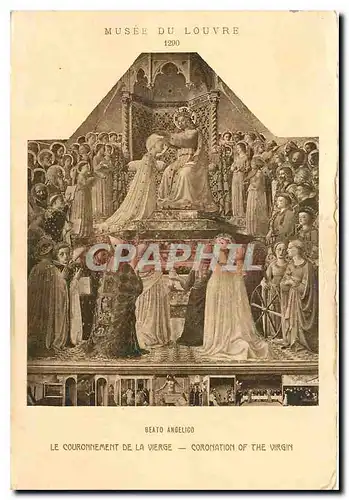 Ansichtskarte AK Musee du louvre le couronnement de la Vierge