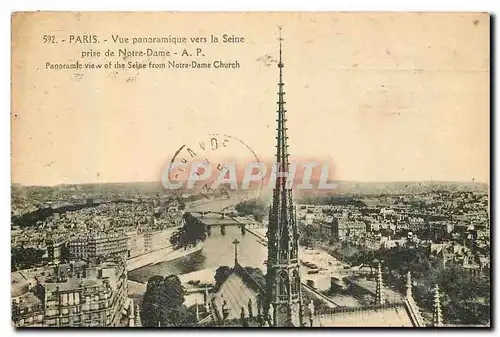 Ansichtskarte AK Paris vue panoramique vers la Seine prise de Notre Dame