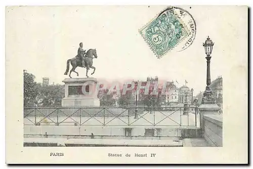 Cartes postales Paris Statue de Henri IV