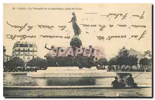 Cartes postales Paris le Triomphe de la Republique place du Trone