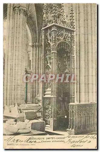 Cartes postales Basilique de St Denis Chaises abbatiales