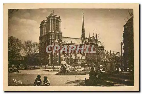 Cartes postales Les Petits Tableaux de Paris Le Square St Julien le Pauvre et Notre Dame