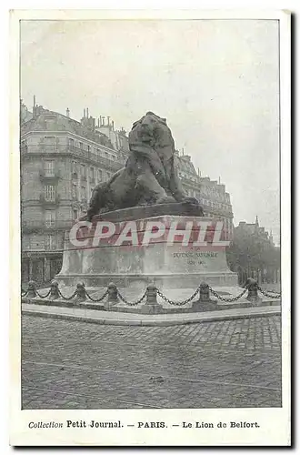 Cartes postales Collection Petit Journal Paris Le Lion de Belfort