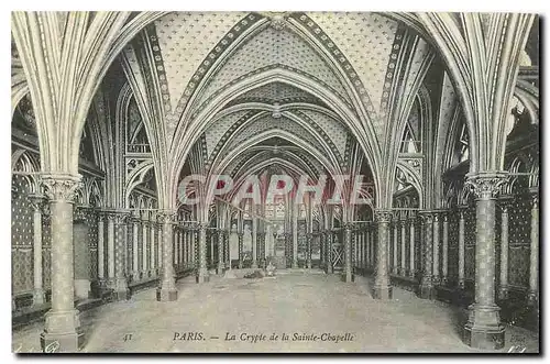 Cartes postales Paris La crypte de la Sainte Chapelle