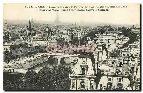 Ansichtskarte AK Paris Panorama des 7 Ponts pris de l'Eglise Saint Gervais