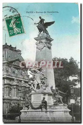 Cartes postales Paris Statue de Gambetta