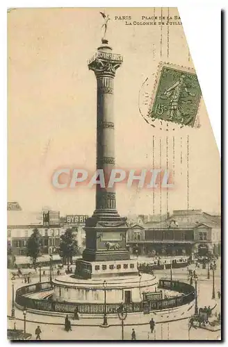 Cartes postales Paris Place de la Bastille La Colonne de Juillet