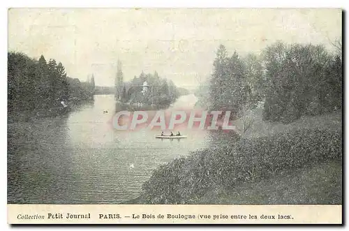 Cartes postales Collection Petit Journal Paris Le Bois de Boulogne vue prise entre les deux lacs