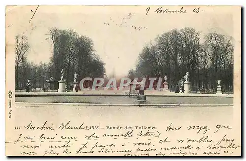 Cartes postales Paris Bassin des Tuileries