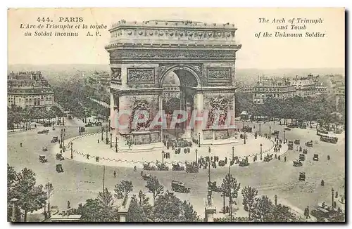 Ansichtskarte AK Paris L'Arc de Triomphe et la tombe du Soldat inconnu