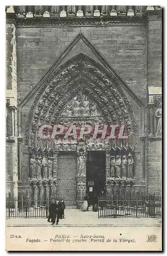 Ansichtskarte AK Paris Notre Dame Facade Portail de gauche Portail de la Vierge