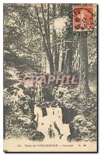 Cartes postales Bois de Vincennes Cascades