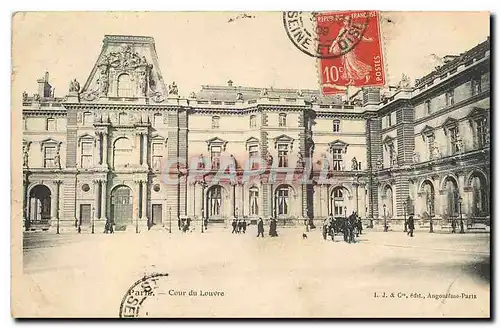 Cartes postales Paris Cour du Louvre