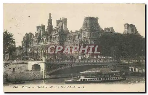 Ansichtskarte AK Paris L'Hotel de Ville et le Pont d'Arcole