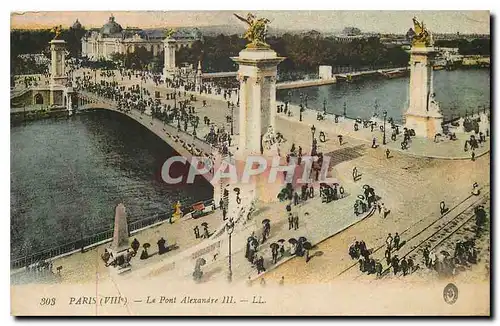 Cartes postales Paris Le Pont Alexandre III