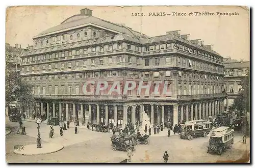 Cartes postales Paris Place et Theatre Francais