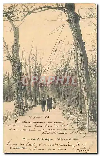 Ansichtskarte AK Bois de Boulogne Allee des Acacias