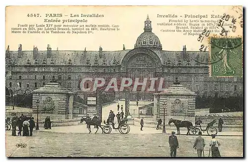 Cartes postales Paris Les Invalides Entree principale