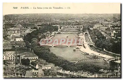 Ansichtskarte AK Paris La Seine prise du Trocadero