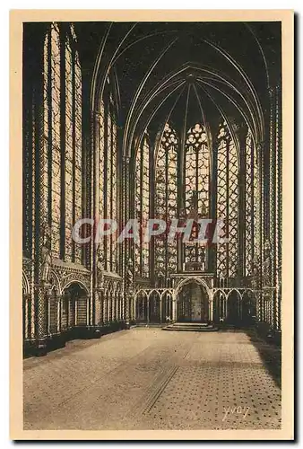 Cartes postales Paris en flanant Interieur de la Ste Chapelle Chapelle haute