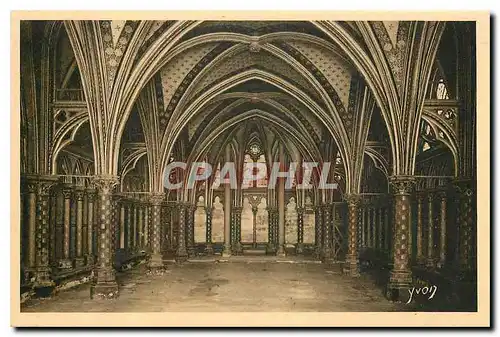 Ansichtskarte AK Paris en flanant La Sainte Chapelle Interieur de la Chapelle Basse