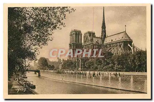 Ansichtskarte AK Paris en flanant Notre Dame et le Square de l'Archeveche