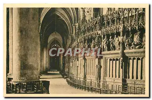 Ansichtskarte AK La Douce France Chartres Interieur de la Cathedrale Le Deambulatoire