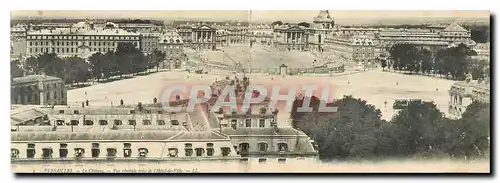 CARTE DOUBLE Versailles le Chateau vue generale prise de l'Hotel de Ville