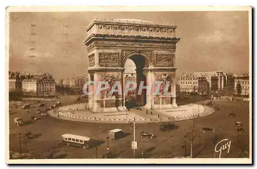 Cartes postales Paris et ses merveilles Place et Arc de triomphe de l'etoile