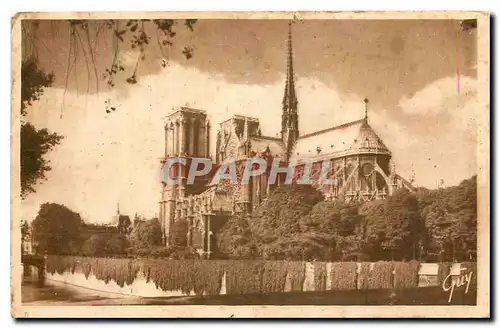 Cartes postales Paris et ses merveilles Abside de la Cathedrale Notre Dame