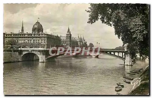 Ansichtskarte AK Paris et ses merveilles la Seine le tribunal de commerce et le palais de justice Conciergerie