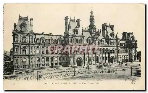 Cartes postales Paris l'Hotel de ville